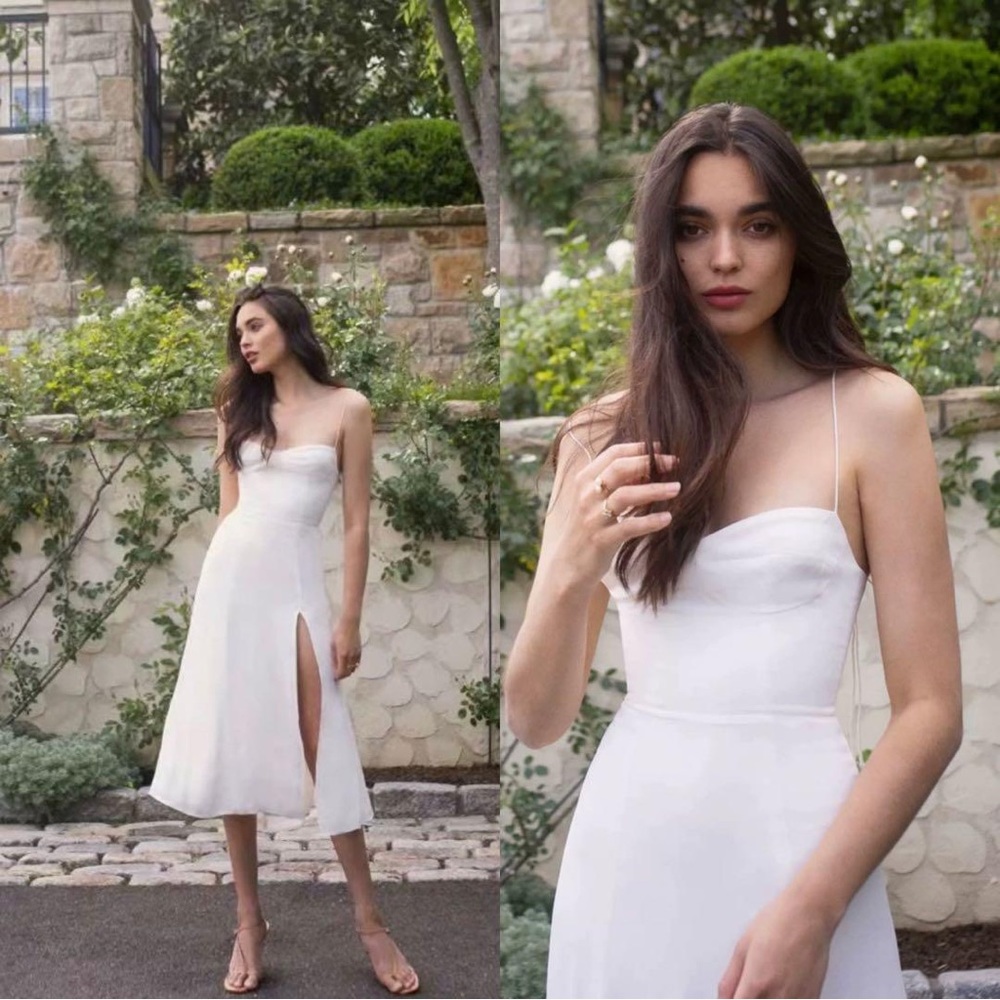 Reformation Juliette Dress white